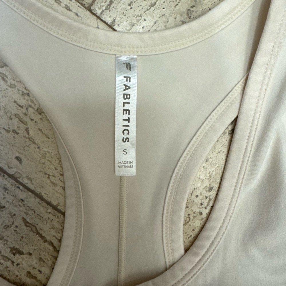 Cream Racerback Tank Top - Picture 2 of 2